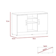 Mueble Auxiliar Recibidor Concept, Negro Soft y Chocolate, con Dos Puertas Batientes