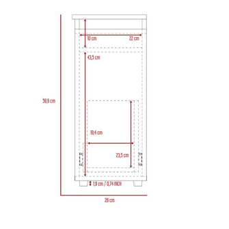 Mueble Auxiliar de Baño Allegra, Wengue y Piedra, con Un Cajón Interno y Uno Deslizable