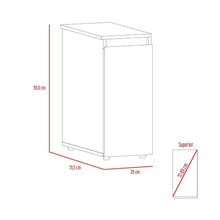 Mueble Auxiliar de Baño Allegra, Wengue y Piedra, con Un Cajón Interno y Uno Deslizable