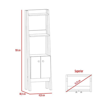 Mueble Auxiliar de Baño Blake, Café Claro, con Dos Puertas Batientes