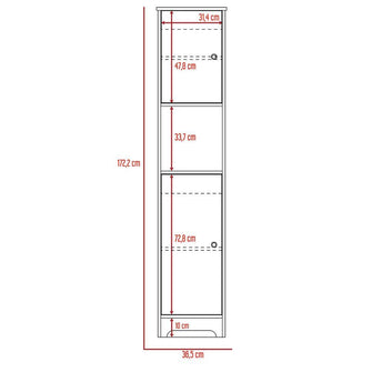 Mueble Auxiliar de Baño Ibis, Blanco, con Dos Puertas Batientes  ZF