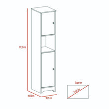 Mueble Auxiliar de Baño Ibis, Blanco, con Dos Puertas Batientes  ZF