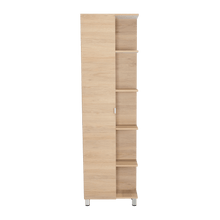 Mueble Esquinero Aqua, Beige y Blanco, con Variedad de Entrepaños