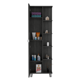 Mueble Esquinero Arán, Gris, Con Variedad de Entrepaños ZF