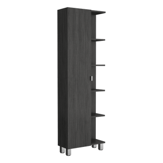 Mueble Esquinero Zendaya, Gris, Con Variedad de Entrepaños ZF