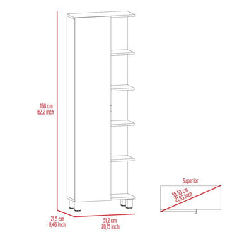 Mueble Esquinero Arán, Gris, Con Variedad de Entrepaños ZF