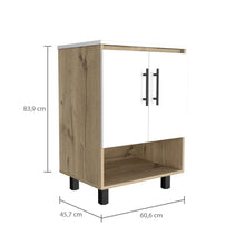 Mueble para Lavamanos Aqua, Café Claro y Blanco Vainilla, con 2 puertas abatibles Incluye Lavamanos