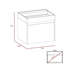 Mueble para Lavamanos Fussion, Humo, con Amplio Espacio Para Almacenar