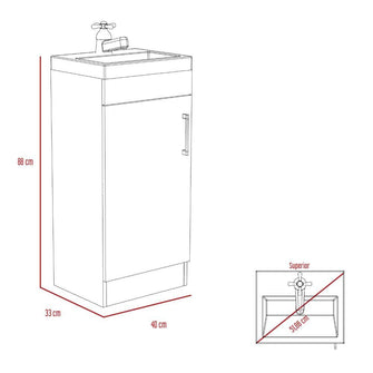 Mueble para Lavamanos Oporto, Wengue, Incluye Grifería