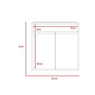 Mueble para Lavamanos Orus, Wengue, con Espacio Para Ubicar Objetos de Aseo Cor