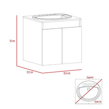 Mueble para Lavamanos Orus, Wengue, con Espacio Para Ubicar Objetos de Aseo Cor