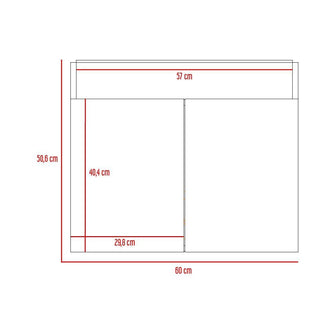 Mueble para Lavamanos Udara, Chocolate y Cocoa, con Dos Puertas Batientes 60