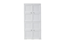Mueble Organizador  Elegance Liso Da Vinci, Blanco Perla, con Cuatro Puertas Batientes
