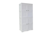 Mueble Organizador  Elegance Liso Da Vinci, Blanco Perla, con Cuatro Puertas Batientes