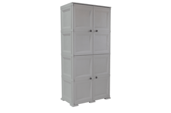 Mueble Organizador Elegance Liso Da Vinci, Gris, con Cuatro Puertas Batientes