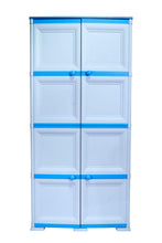 Mueble Organizador Elegance Da Vinci Liso, Infantil Azul, Con Cuatro Puertas Batientes