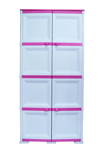 Mueble Organizador Elegance Da Vinci Liso, Infantil Fucsia, Con Cuatro Puertas Batientes