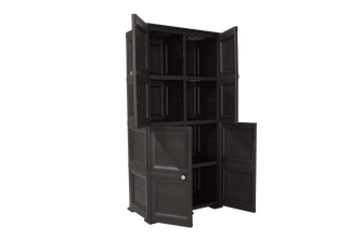 Mueble Organizador Elegance Liso Da Vinci, Wengue, con Cuatro Puertas Batientes