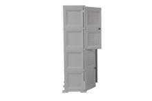 Mueble Organizador Elegance Rattan Da Vinci, Gris, con Cuatro Puertas Batientes