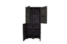 Mueble Organizador Elegance Rattan Da Vinci, Wengue, con Cuatro Puertas Batientes