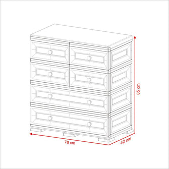 Mueble Organizador Elegance Dali, Wengue, con Seis Cajones Deslizables