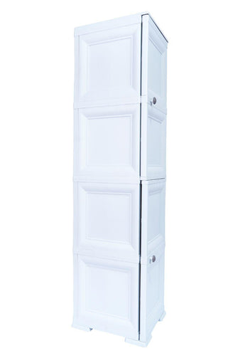 Mueble Organizador Elegance Donatello, Liso Blanco Marqueza, Con Dos Puertas Batientes