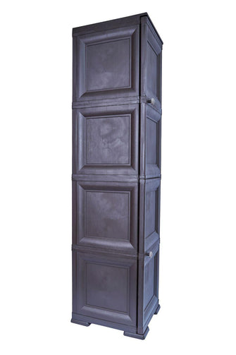 Mueble Organizador Elegance Donatello, Liso Wengue, Con Dos Puertas Batientes