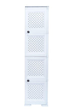 Mueble Organizador Elegance Donatello, Rattan Gris, Con Dos Puertas Batientes