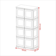 Mueble Organizador  Elegance Liso Da Vinci, Blanco Perla, con Cuatro Puertas Batientes