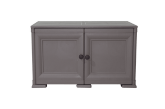 Mueble Organizador Elegance Liso Goya, Cocoa, con Dos Puertas Batientes