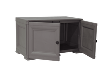 Mueble Organizador Elegance Liso Goya, Cocoa, con Dos Puertas Batientes