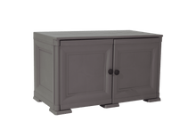 Mueble Organizador Elegance Liso Goya, Cocoa, con Dos Puertas Batientes