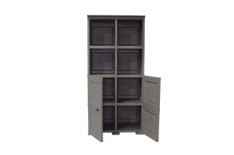 Mueble Organizador Elegance Liso Monet, Cocoa, con Dos Puertas Batientes