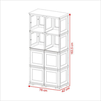 Mueble Organizador Elegance Liso Monet, Wengue, con Dos Puertas Batientes