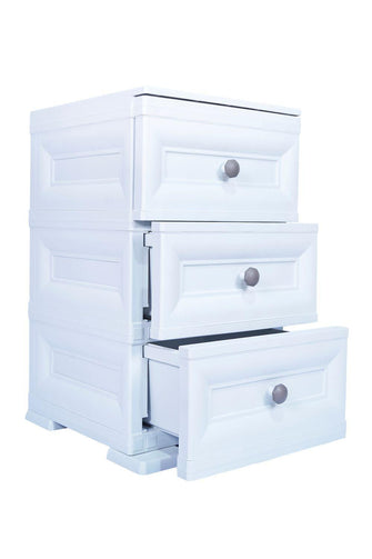 Mueble Organizador Elegance Matisse, Blanco Duqueza, Con Tres Cajones Deslizables