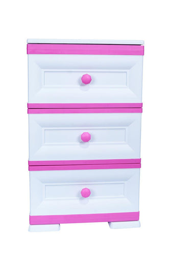 Mueble Organizador Elegance Matisse, Infantil Fucsia, con tres cajones deslizables