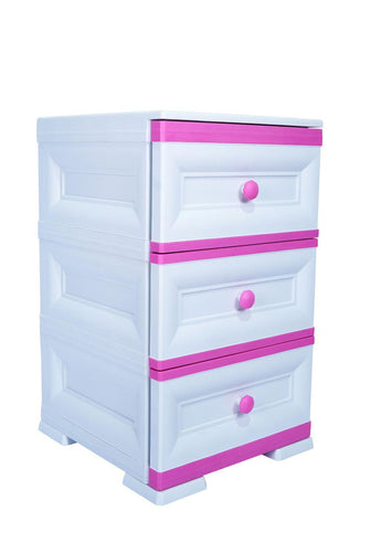 Mueble Organizador Elegance Matisse, Infantil Fucsia, con tres cajones deslizables