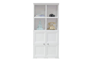 Mueble Organizador Elegance Liso Monet, Blanco Perla, con Dos Puertas Batientes