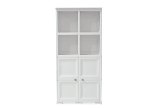 Mueble Organizador Elegance Liso Monet, Blanco Perla, con Dos Puertas Batientes