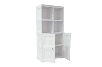 Mueble Organizador Elegance Liso Monet, Blanco Perla, con Dos Puertas Batientes