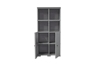 Mueble Organizador Elegance Liso Monet, Gris, con Dos Puertas Batientes