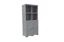 Mueble Organizador Elegance Liso Monet, Gris, con Dos Puertas Batientes