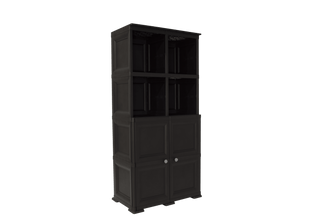 Mueble Organizador Elegance Liso Monet, Wengue, con Dos Puertas Batientes