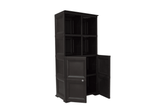 Mueble Organizador Elegance Liso Monet, Wengue, con Dos Puertas Batientes