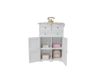 Mueble Organizador Elegance Picasso, Blanco Perla, con Tres Cajones Deslizables