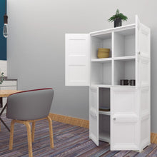 Mueble Organizador  Elegance Liso Da Vinci, Blanco Perla, con Cuatro Puertas Batientes