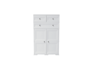 Mueble Organizador Elegance Picasso, Blanco Perla, con Tres Cajones Deslizables