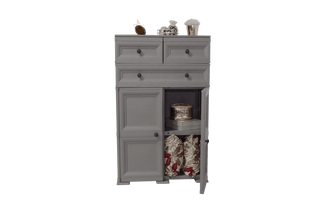 Mueble Organizador Elegance Picasso, Cocoa, con Tres Cajones Deslizables