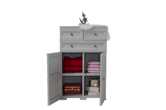 Mueble Organizador Elegance Picasso, Gris, con Tres Cajones Deslizables