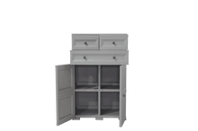 Mueble Organizador Elegance Picasso, Gris, con Tres Cajones Deslizables